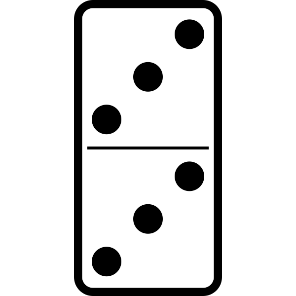 SVG Domino tile double three vector image
