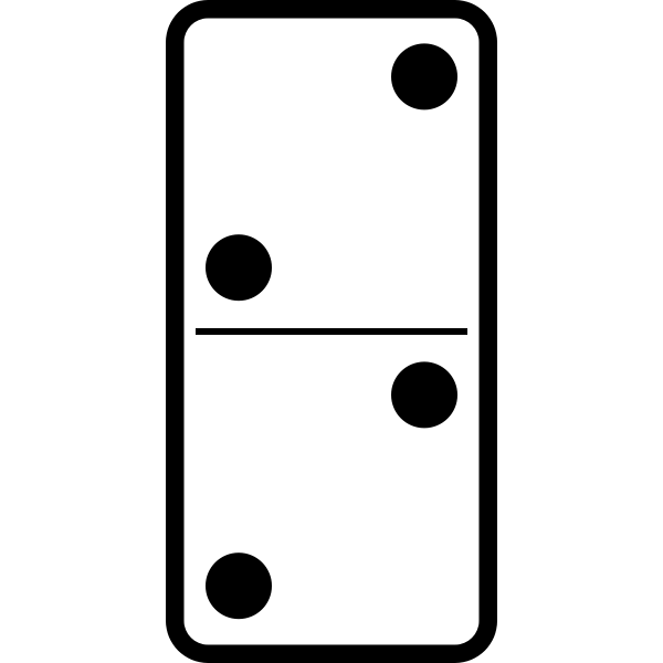 SVG Domino tile double two vector image