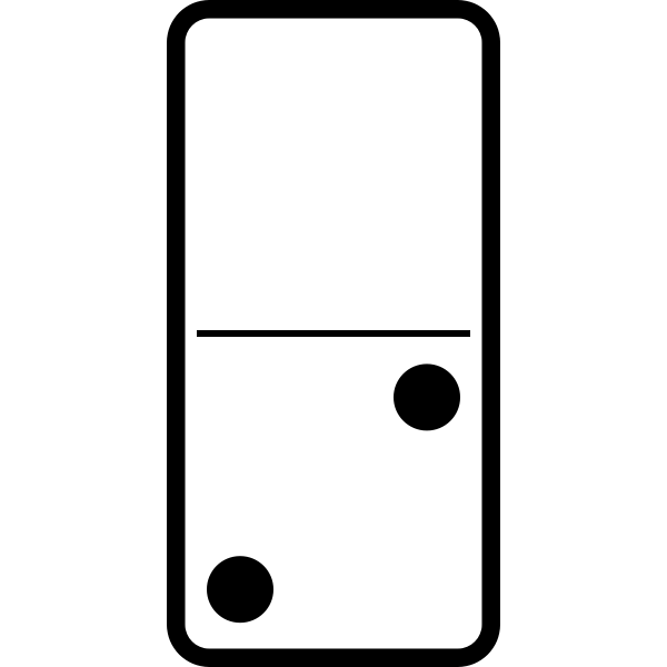 SVG Domino tile with two dots