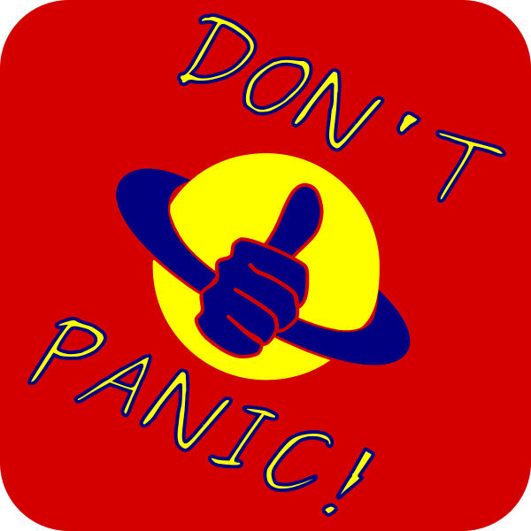 SVG Don039t panic sticker vector clip art