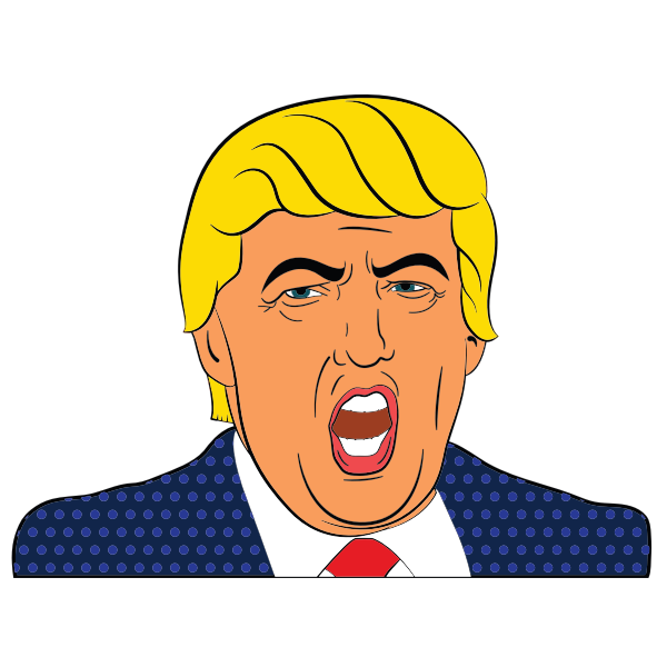 SVG Donald Trump Cartoon 2
