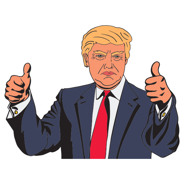 SVG Donald Trump Cartoon 3