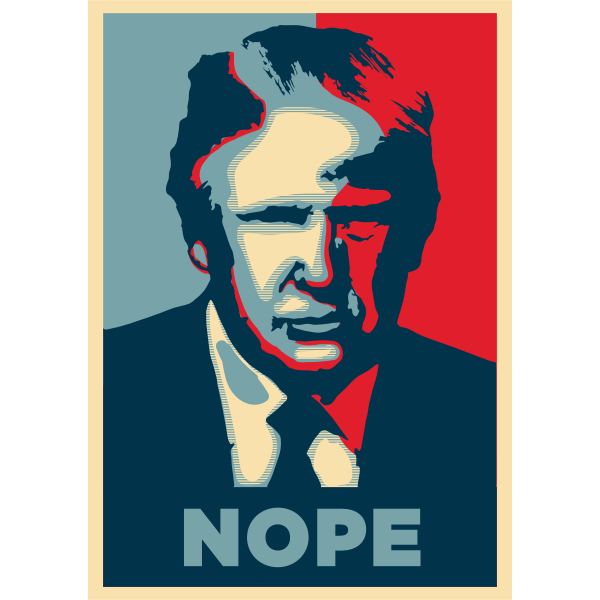 SVG Donald Trump Nope Poster