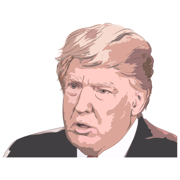 SVG Donald Trump Portrait 3