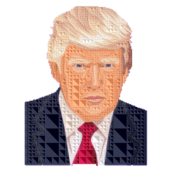SVG Donald Trump Portrait By Heblo Stylized Low Poly