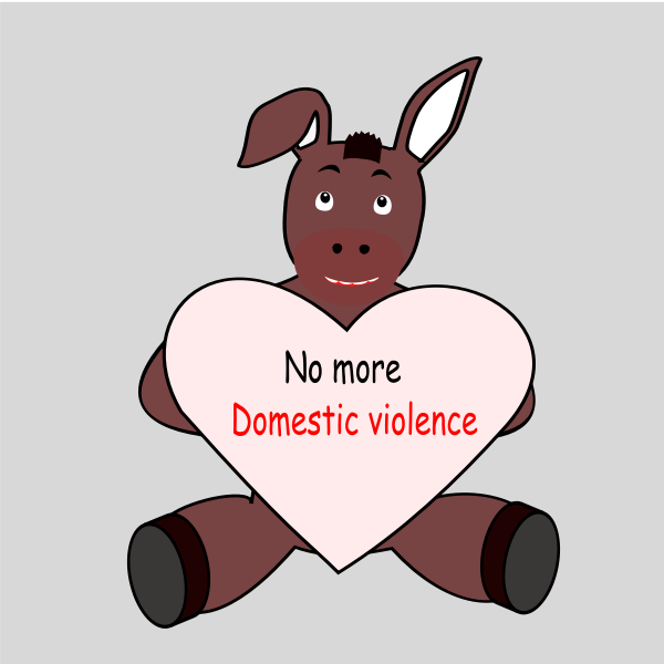 SVG Donkey against domestic violence vector graphics