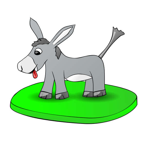 SVG Donkey on a plate