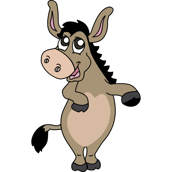 SVG Donkey on two legs