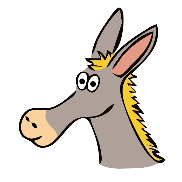 SVG Donkey portrait