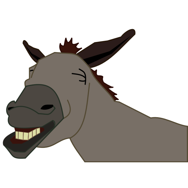 SVG Donkey smiling vector image
