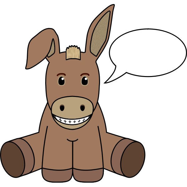 SVG Donkey with speech bubble
