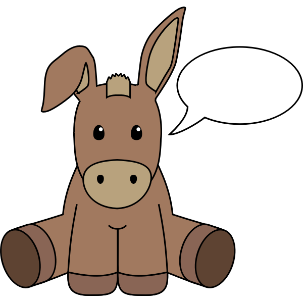 SVG Donkey with speech bubble vector image
