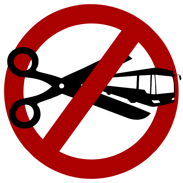 SVG Dont cut local public transport sign vector illustration