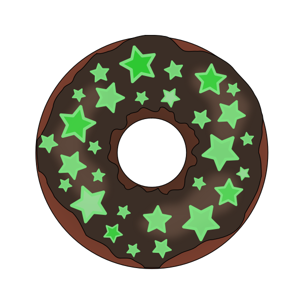 SVG Donut with stars