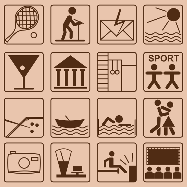 SVG Doorplate symbols vector drawing