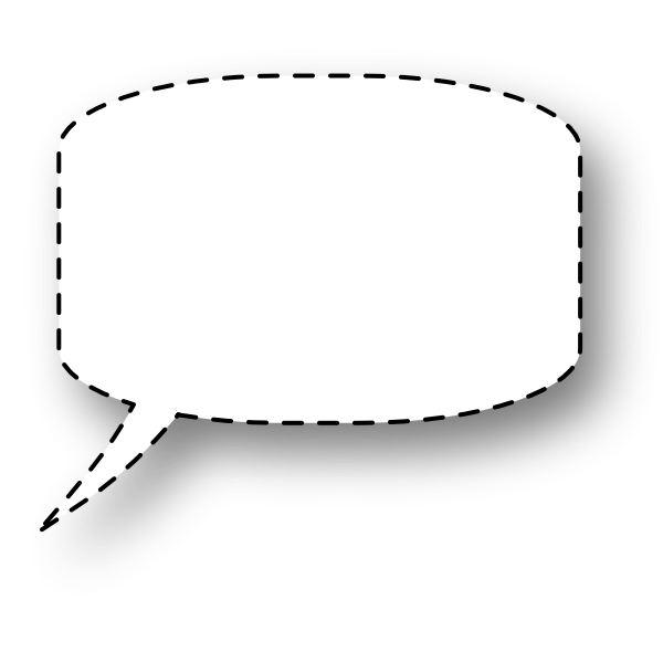 SVG Dotted line speech bubble vector illustration