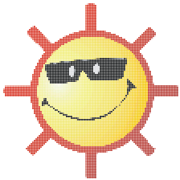 SVG Dotted sun