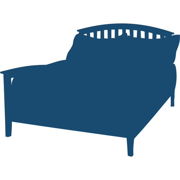 SVG Double bed silhouette vector image