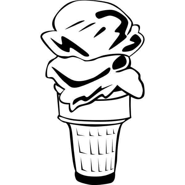 SVG Double cone icecream vector image