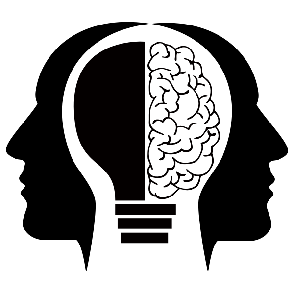 SVG Double head silhouette