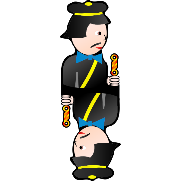 SVG Double Jack of Spades cartoon vector image