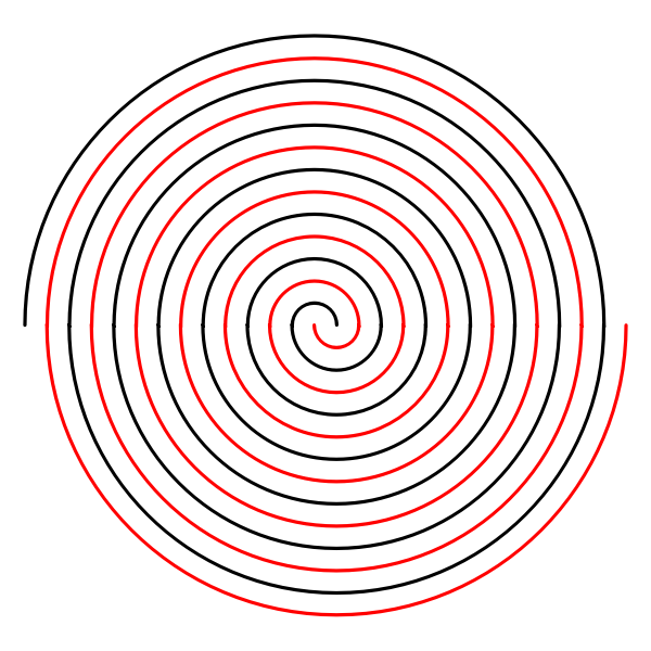 SVG Double Linear Spiral