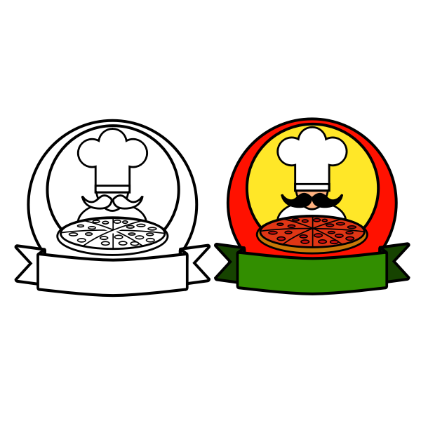 SVG Double pizza logo
