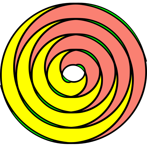 SVG double spiral thick lines