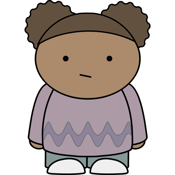 SVG Doubtful girl