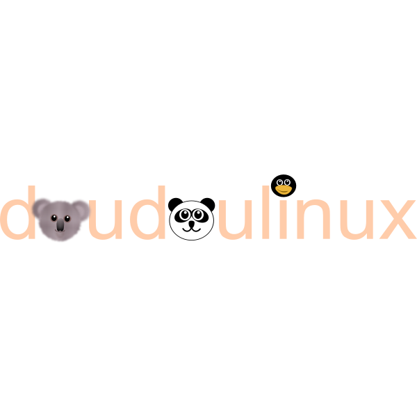 SVG DoudouLinux Logo - Operating System fun and accessible for kids from 2 to 12 years old