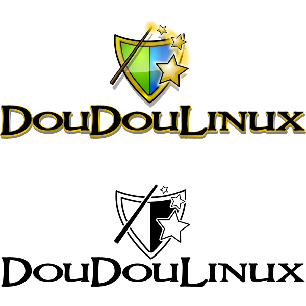 SVG DouDouLinux with Shield