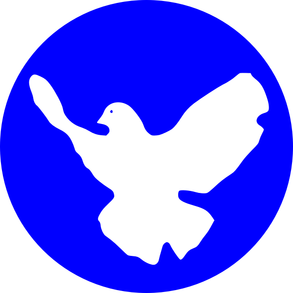 SVG Dove in blue circle