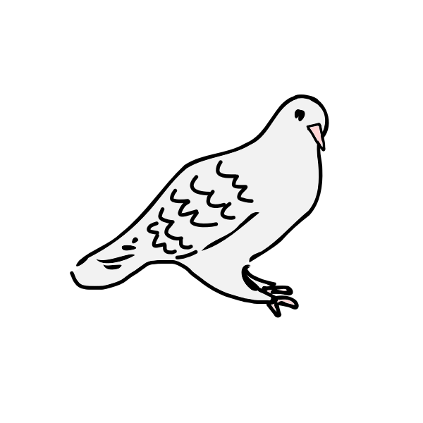 SVG Dove sitting vector graphics