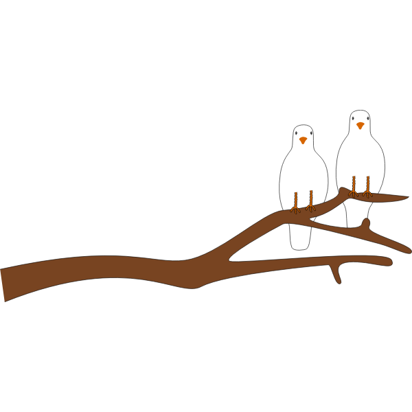 SVG Doves on a branch