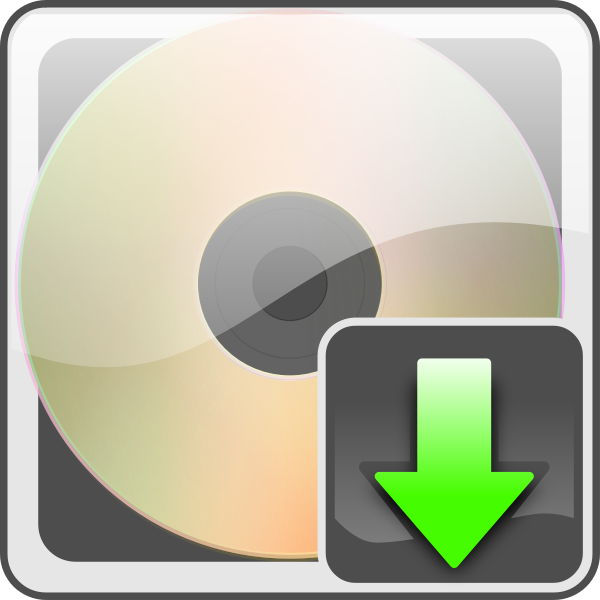 SVG Download button with cd