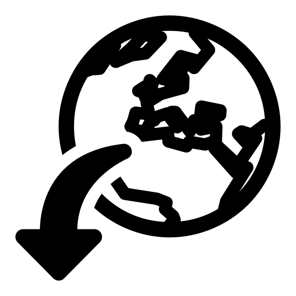 SVG Download manager black and white icon vector clip art
