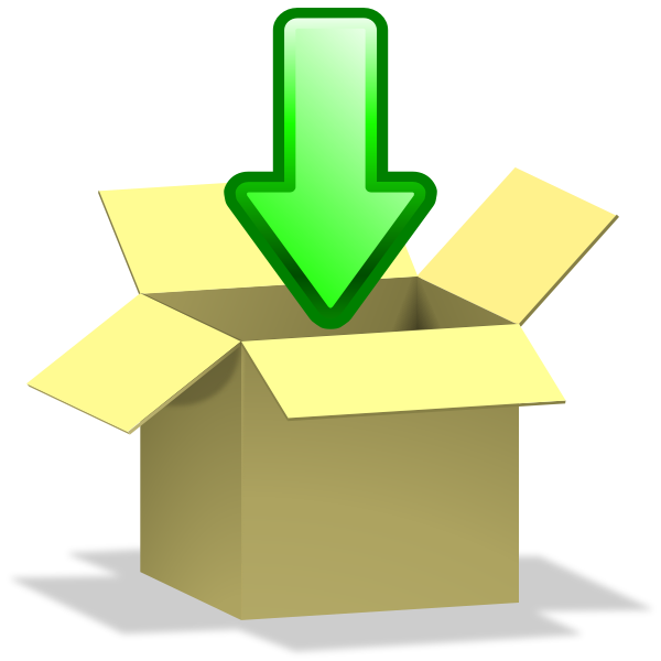 SVG Download to box icon vector image