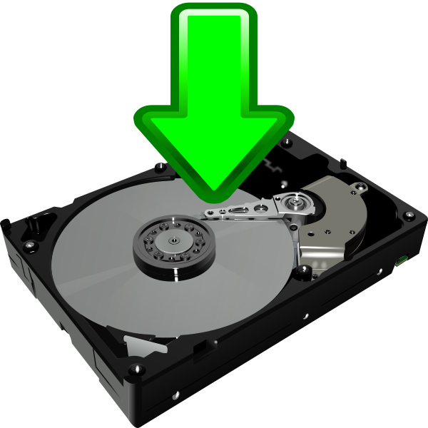 SVG Download to HDD icon vector image