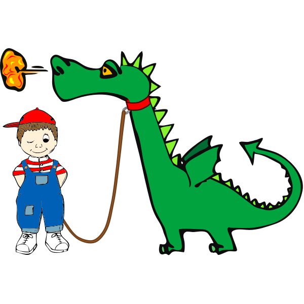 SVG Dragon on a leash