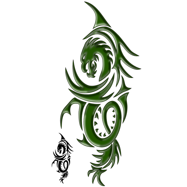 SVG Dragon tattoo design