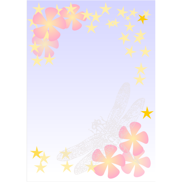 SVG Dragonfly notepaper