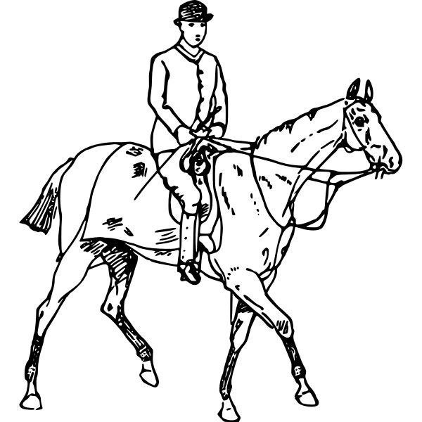 SVG Drawing of a horse and a rider