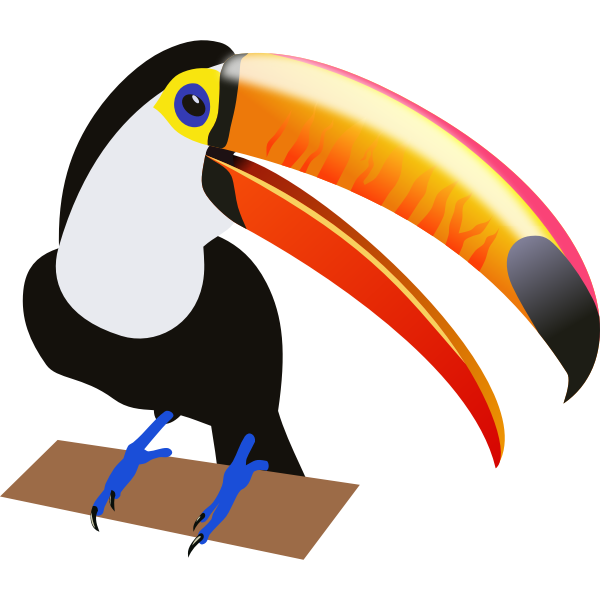 SVG Drawing of a tropical bird