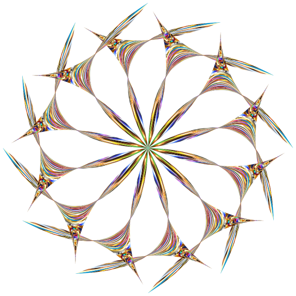SVG Drawing of abstract art with spiky triangular shapes in full color