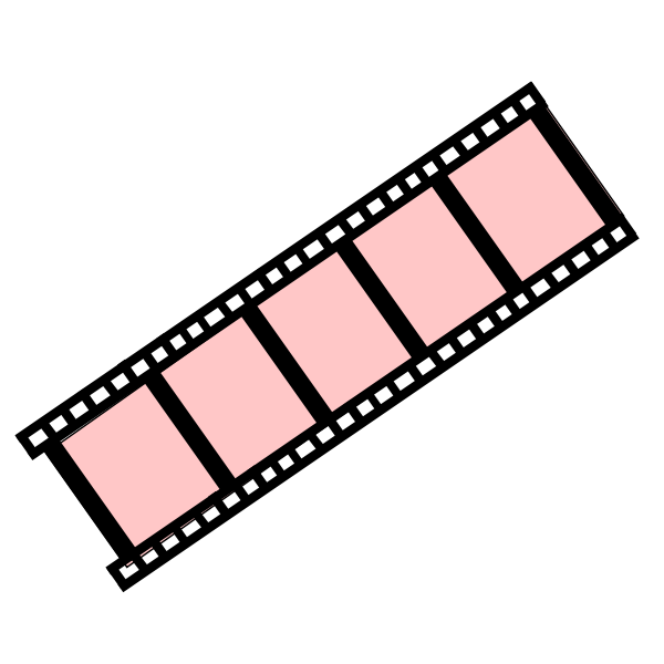 SVG Drawing of basic movie strip with pink slides
