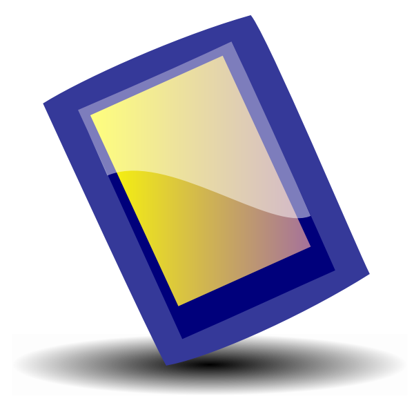 SVG Drawing of blue tilted PDA