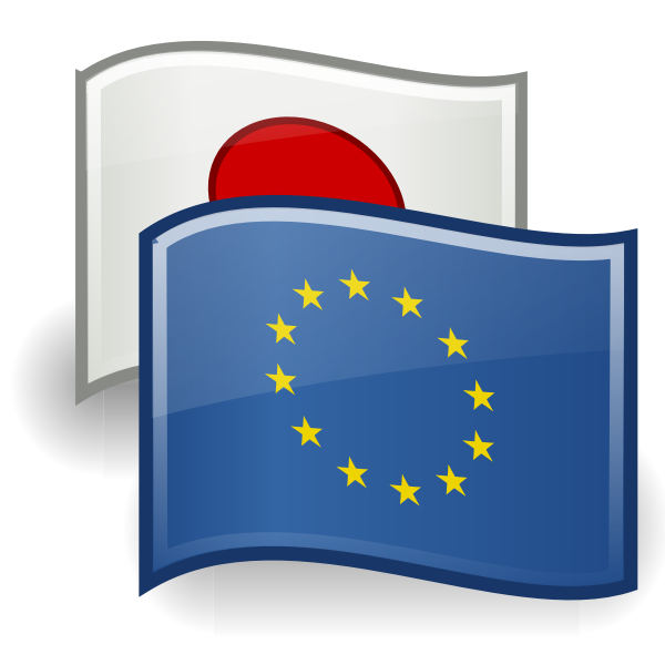 SVG Drawing of EU and Japan flags