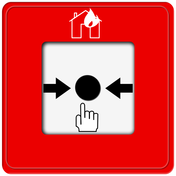 SVG Drawing of fire alarm push button
