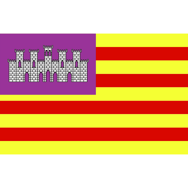 SVG Drawing of flag of the Balearic Islands