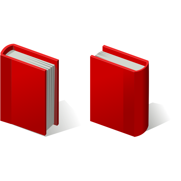 SVG Drawing of green and blue book pictogram icon